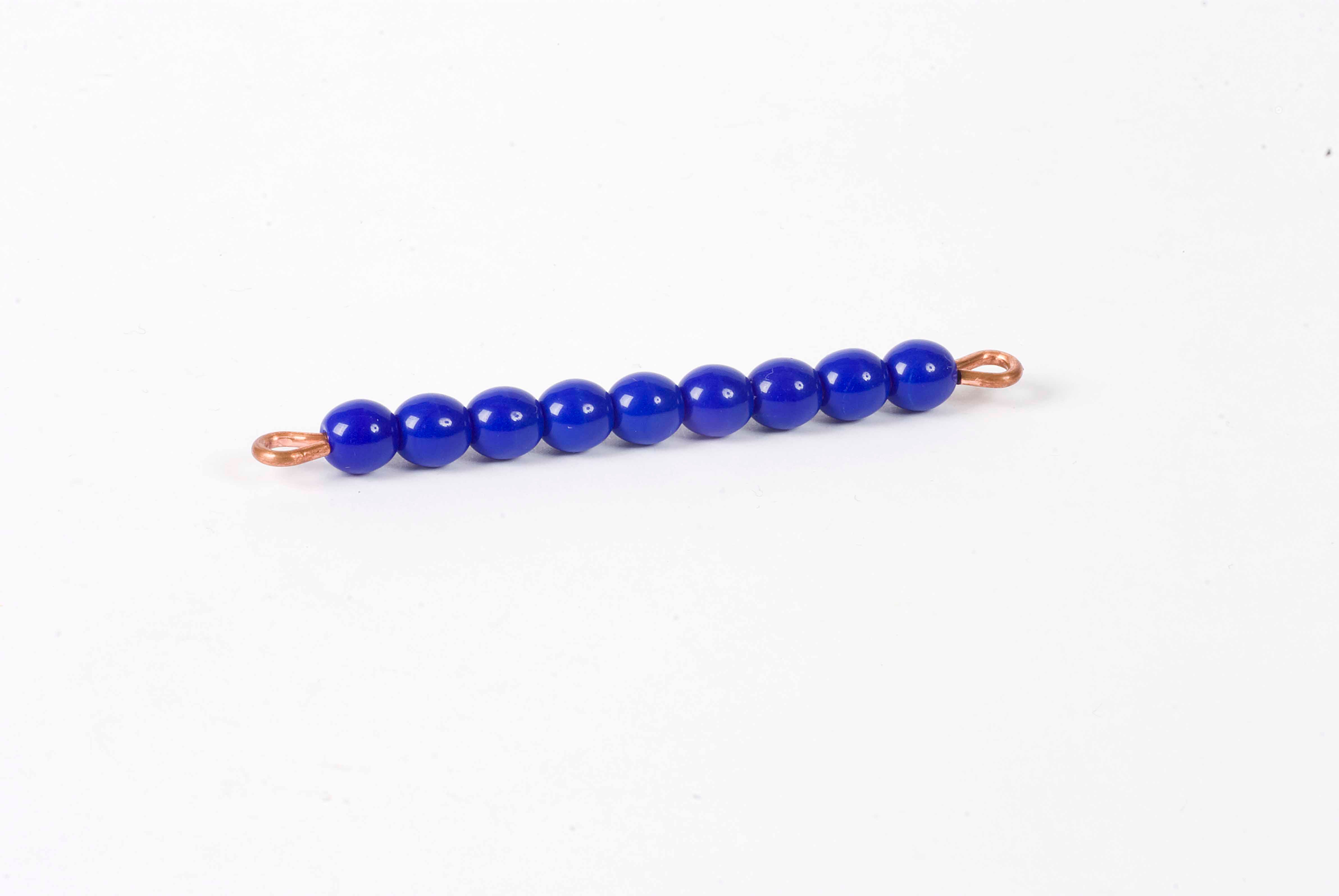 Nienhuis Montessori Individual Glass Bead Bar Of 9 : Dark Blue - obrázek 1