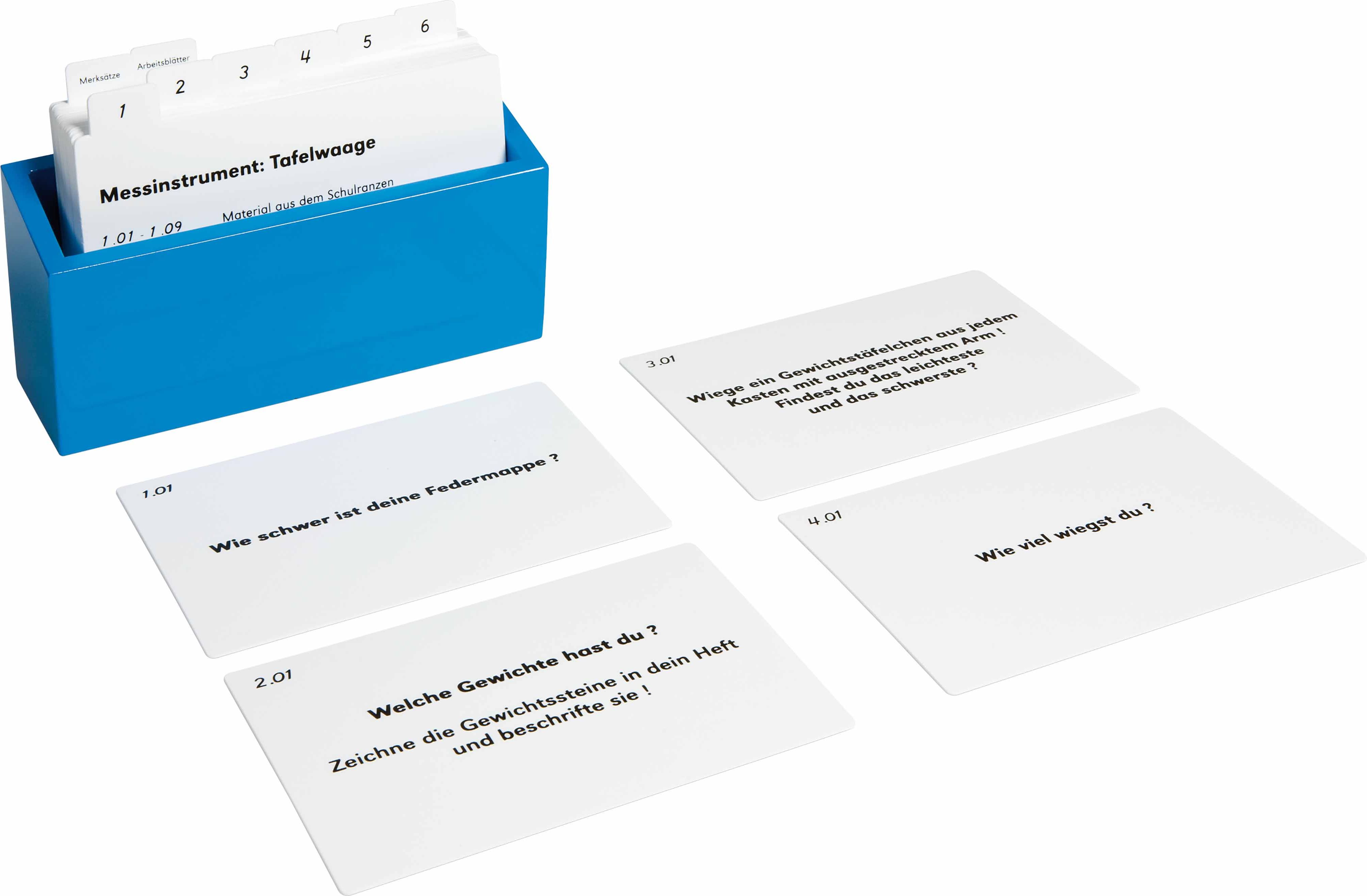 Nienhuis Montessori 62502 Card Set For Weight (German version) - obrázek 1