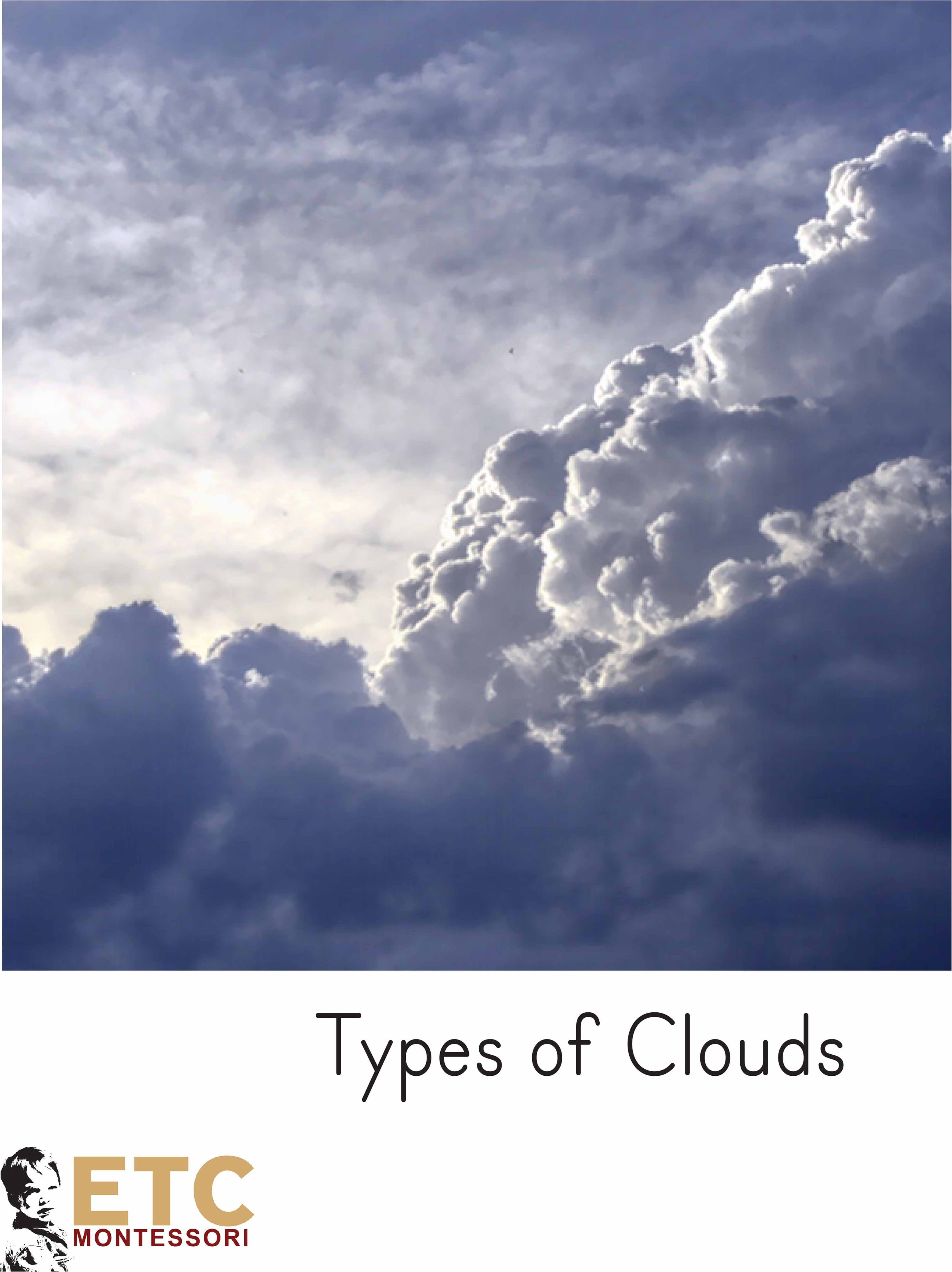 Nienhuis Montessori Types of Clouds Nomenclature - obrázek 1