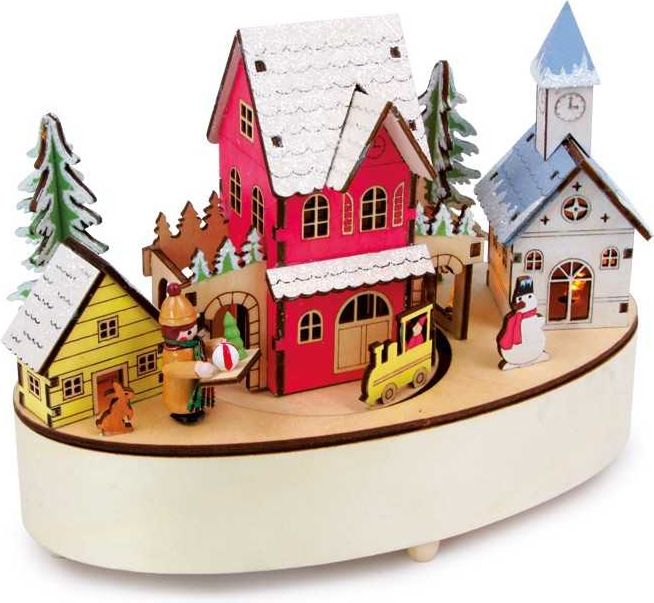 Legler Small Foot Vánoční hrací skříňka se světlem zimní čas - obrázek 1