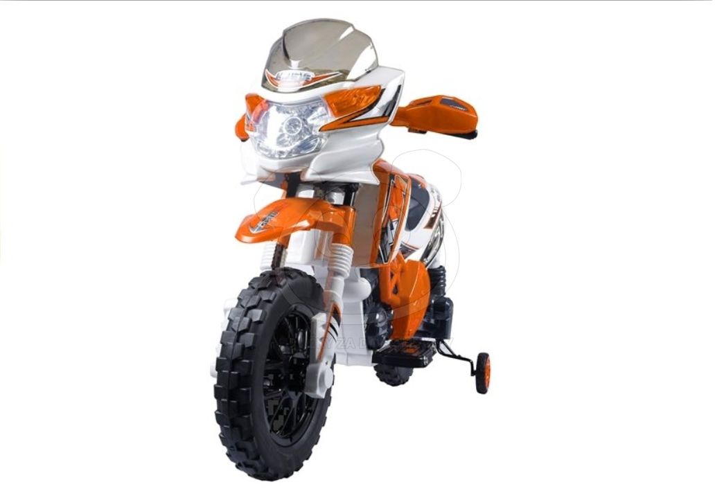 Dětská elektrická motorka J518 - oranžová - obrázek 2