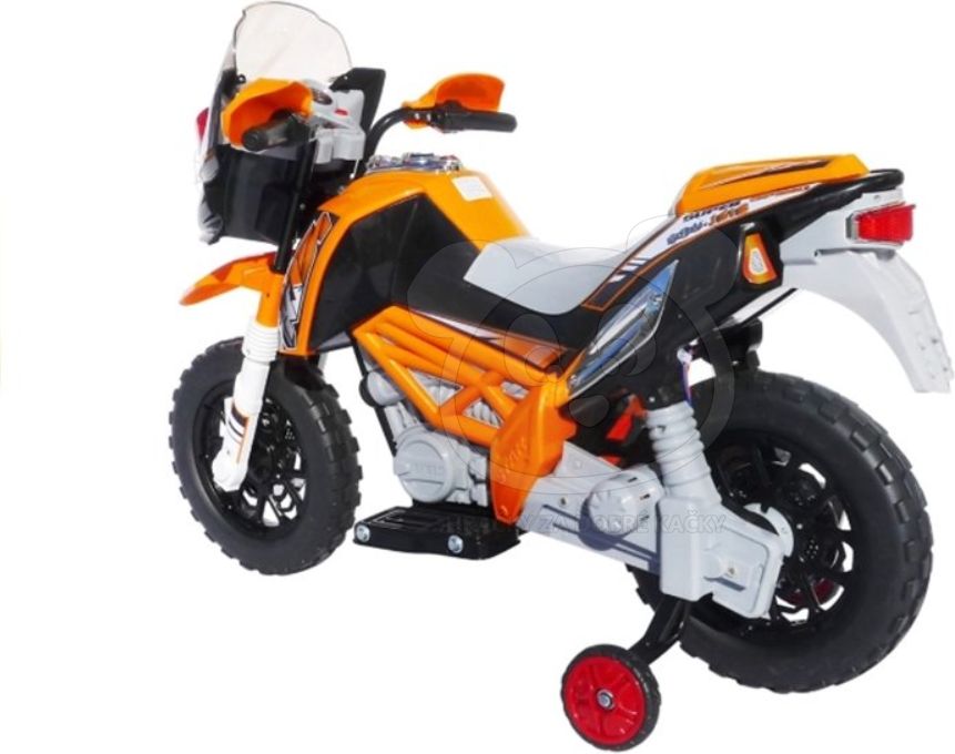 Dětská elektrická motorka J518 - oranžová - obrázek 8