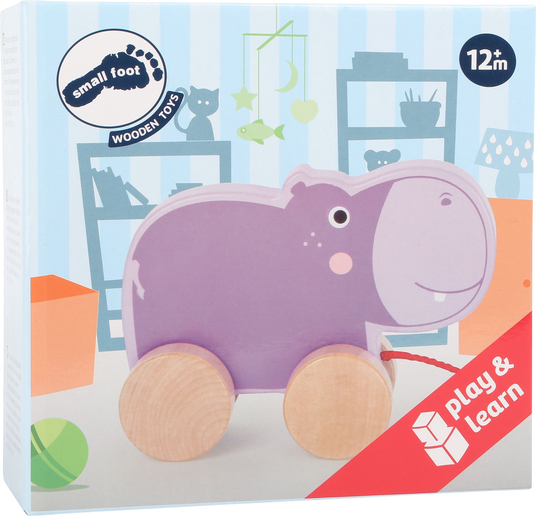 Legler Small Foot Dřevěný tahací hroch - obrázek 2