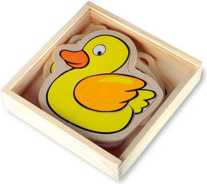 Legler Small Foot Dřevěné puzzle v krabičce farma - obrázek 1