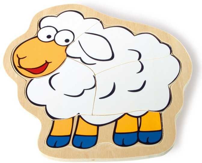 Legler Small Foot Dřevěné puzzle v krabičce farma - obrázek 2