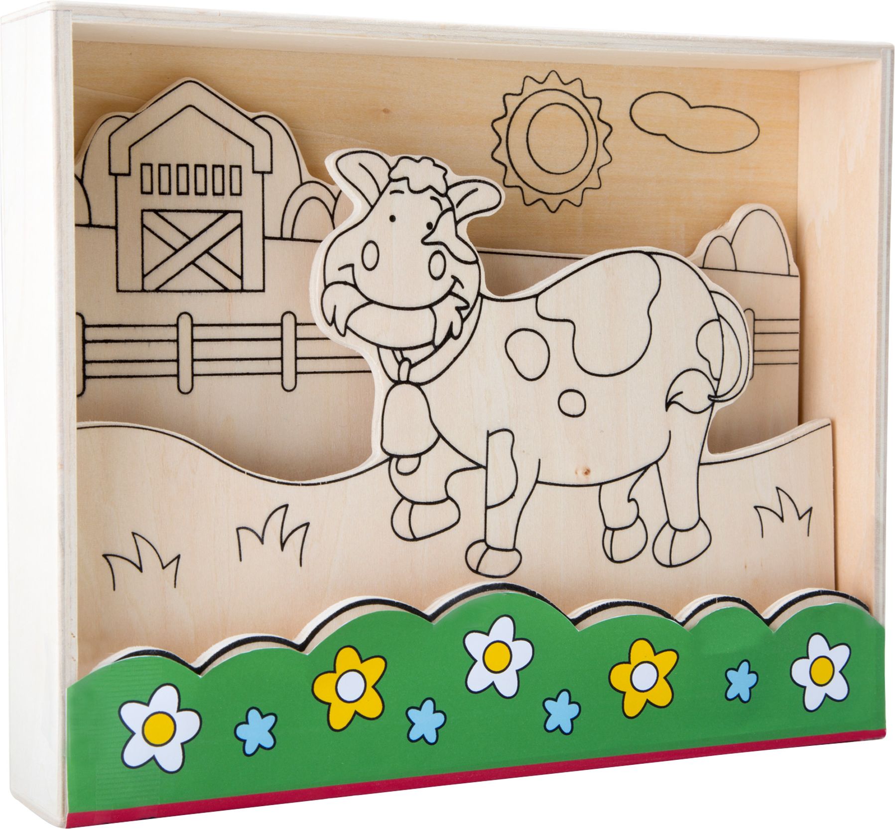 Legler Small Foot Dřevěný barevný 3D obrázek farma - obrázek 4