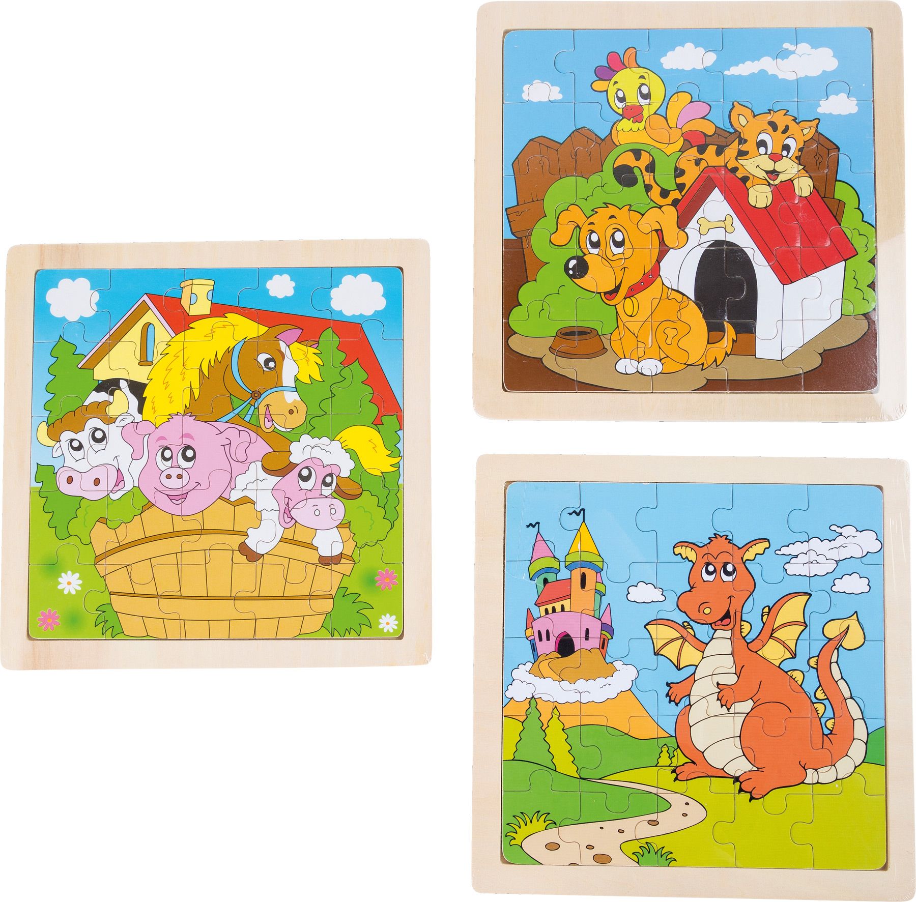 Legler Small Foot Puzzle Zvířata sada 3ks - obrázek 1