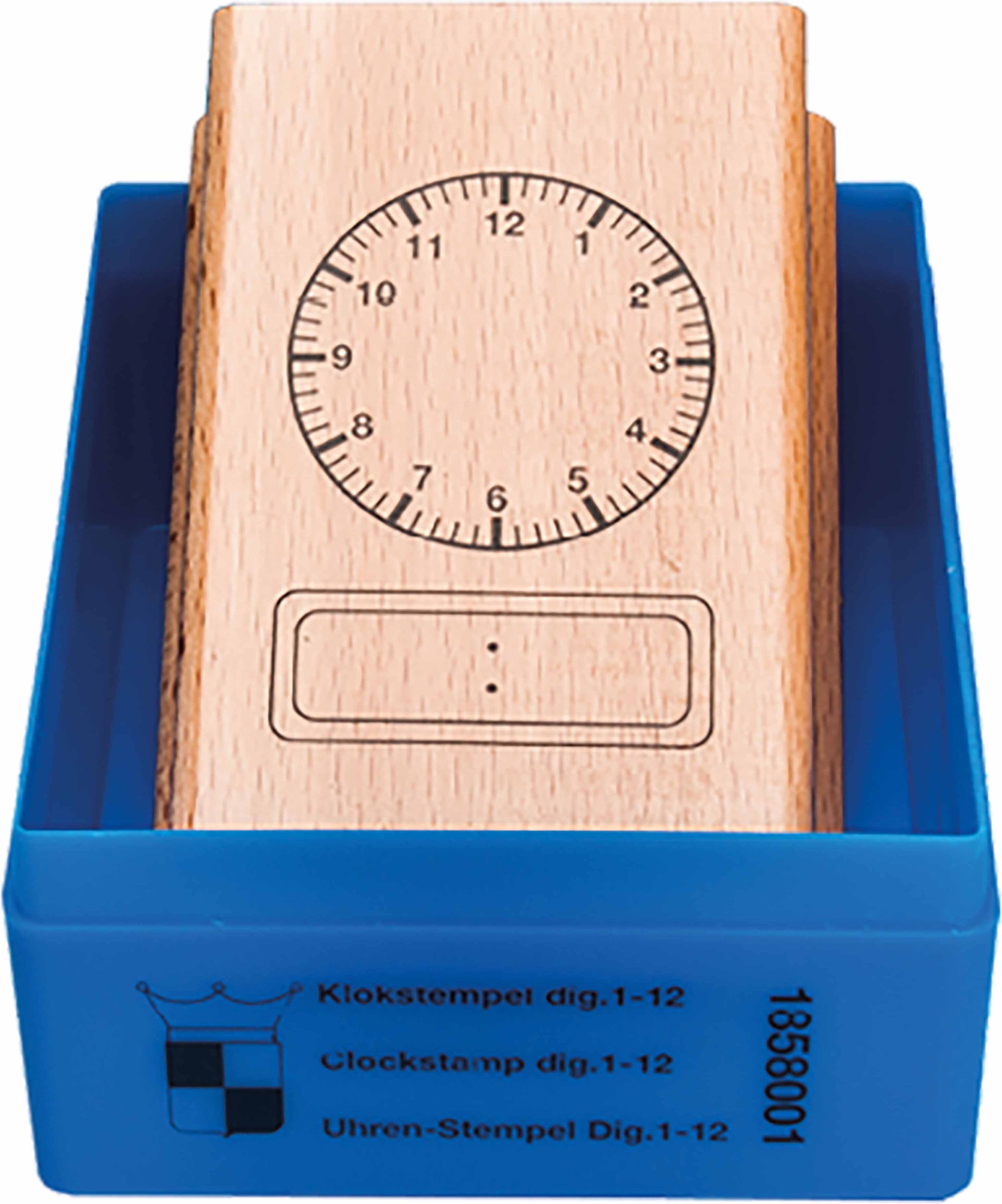 Nienhuis Montessori Clock stamp analogue - digital 12 hours - obrázek 1