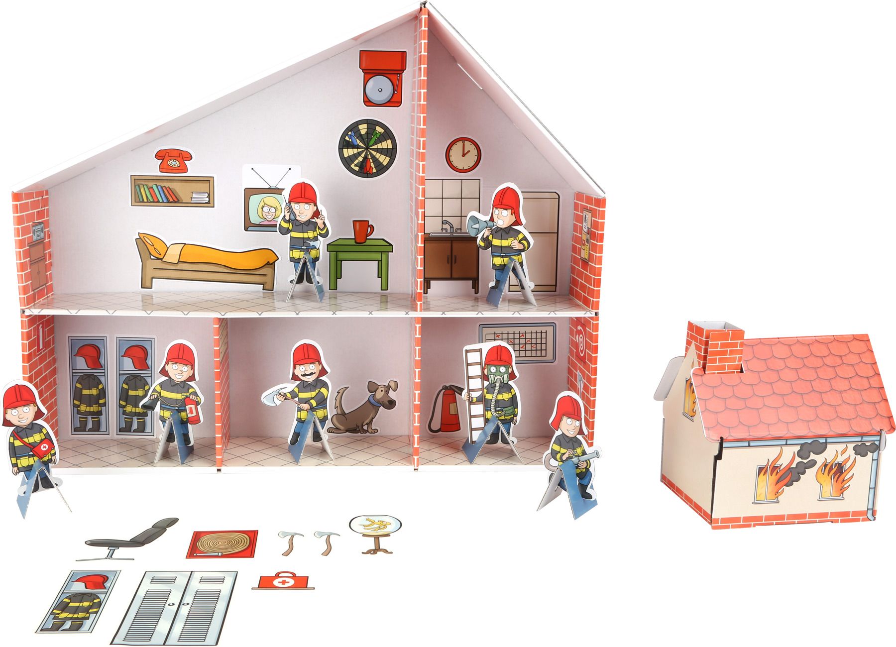 Legler Small Foot Skládací kartónová požární stanice - obrázek 2
