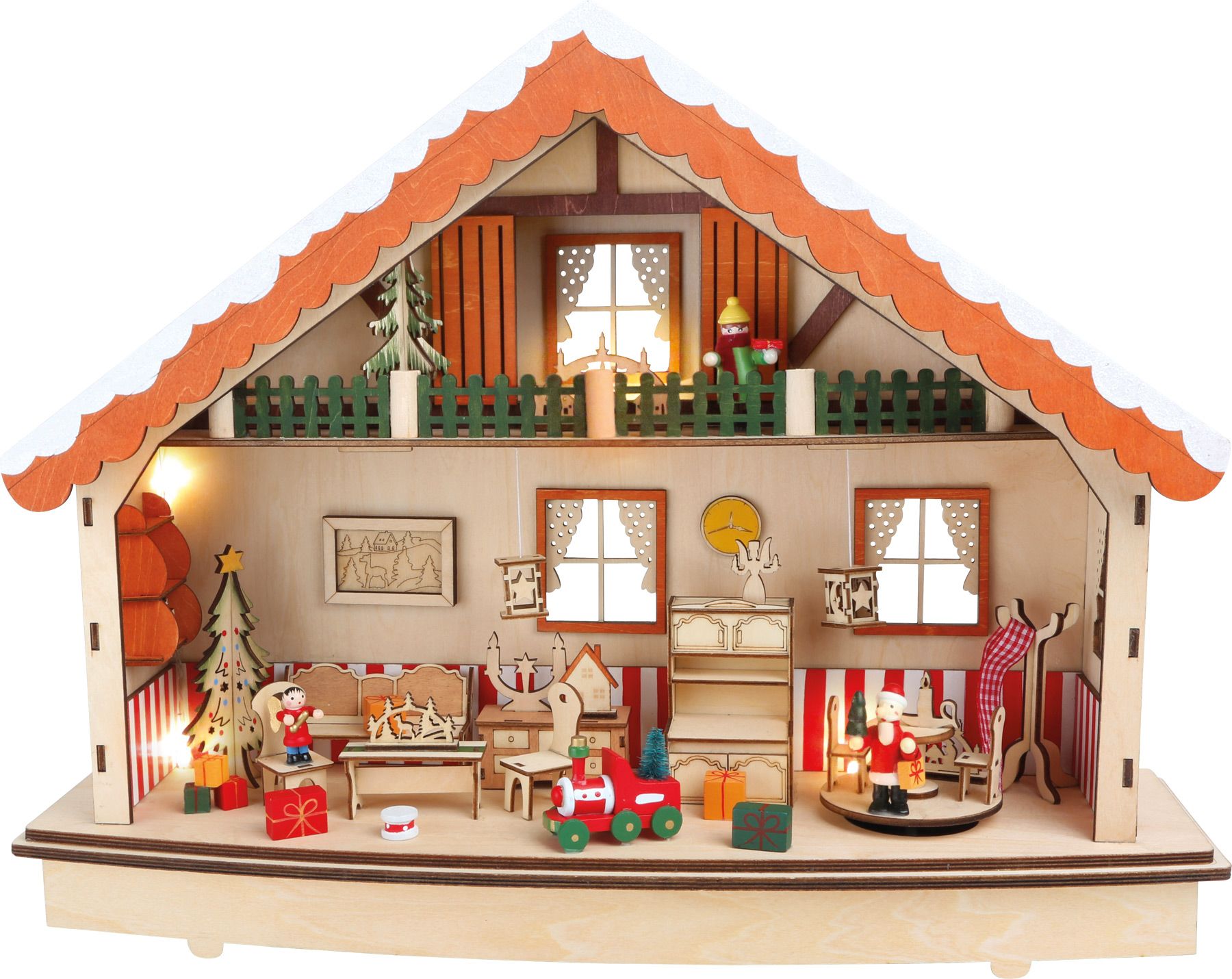 Legler Small Foot Dřevěný dekorační svítící domeček - obrázek 1