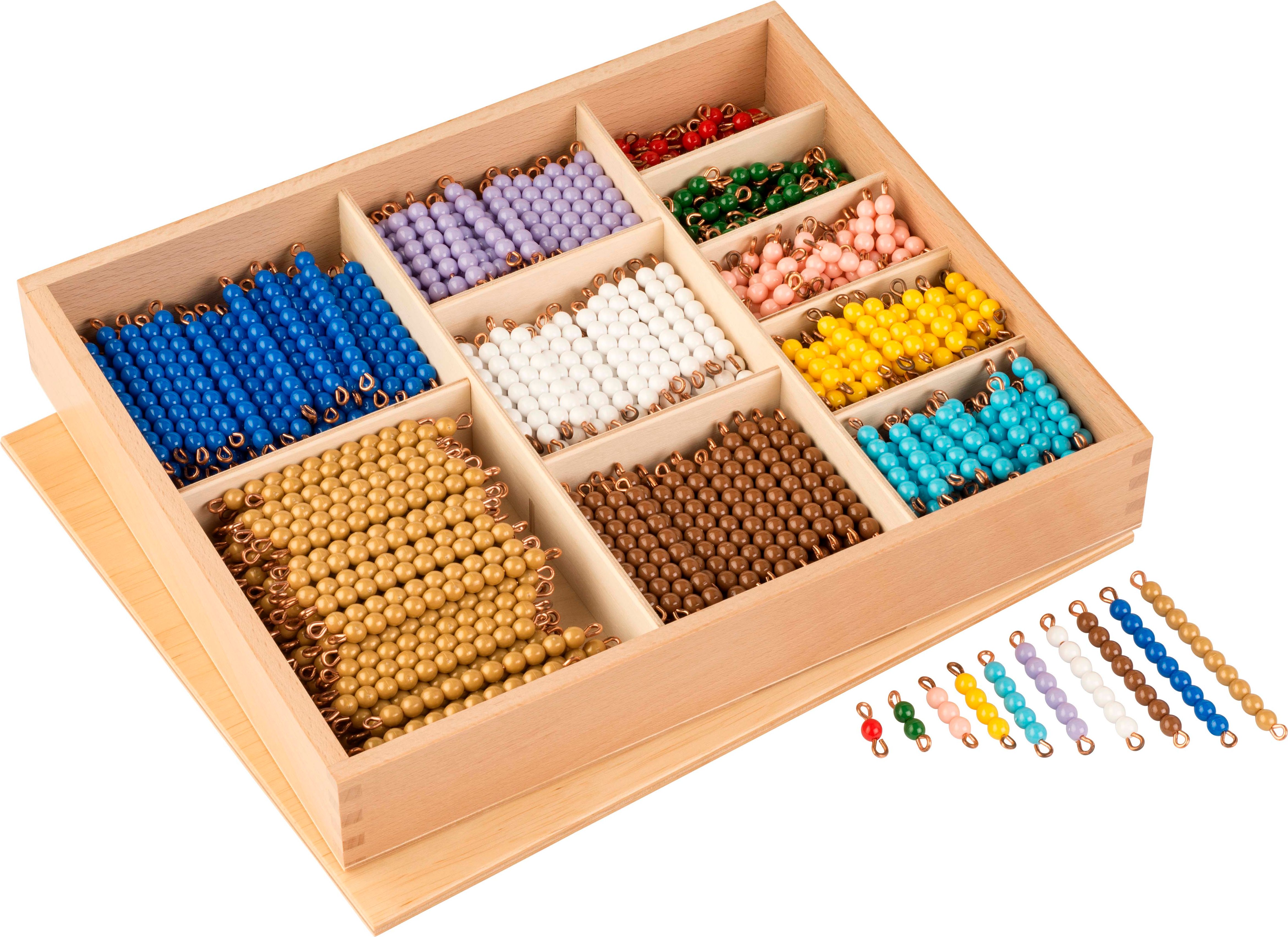 Nienhuis Montessori Multiplication Bead Bar Layout Box: Individual Beads Nylon - obrázek 1