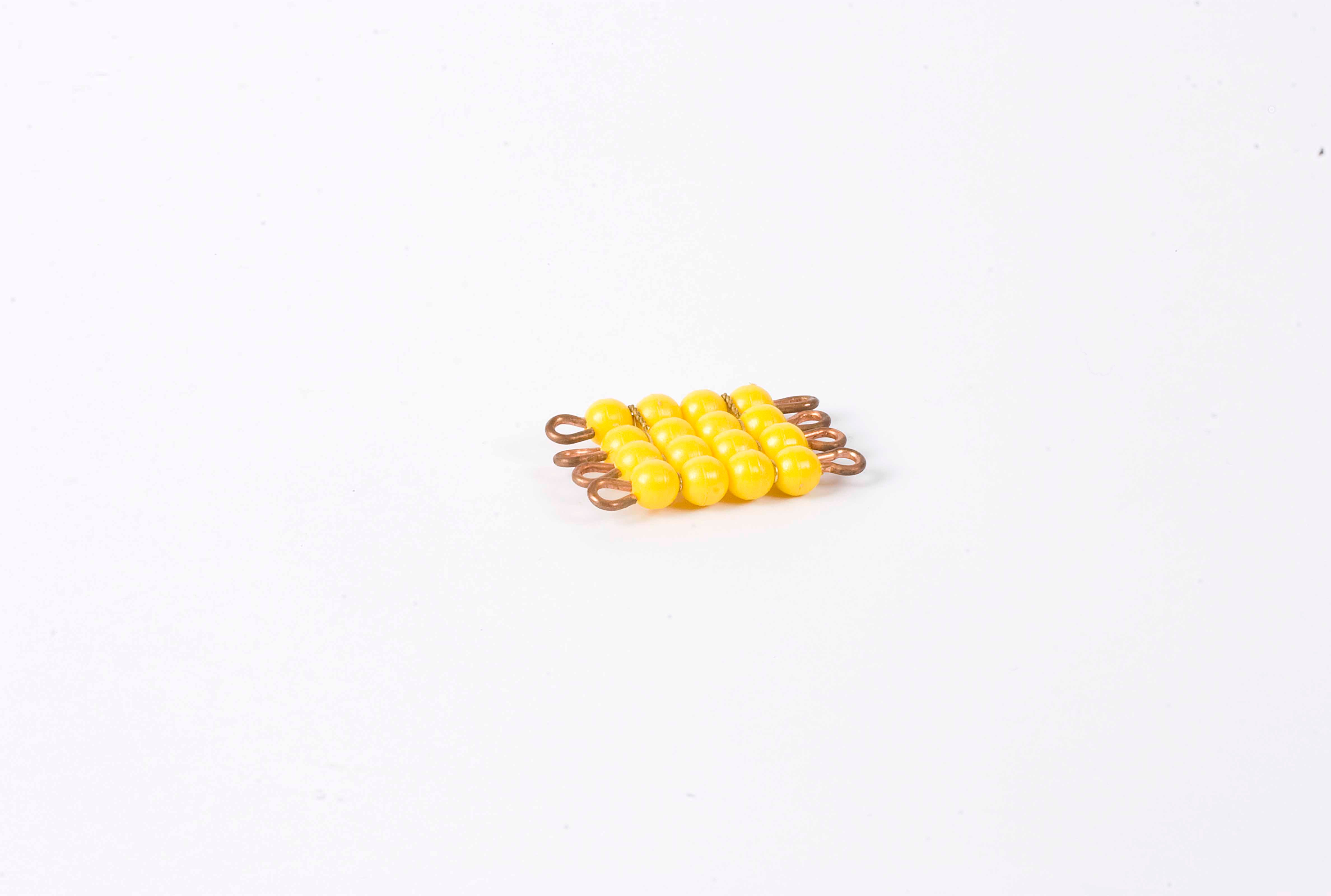 Nienhuis Montessori Individual Nylon Bead Square Of 4: Yellow - obrázek 1