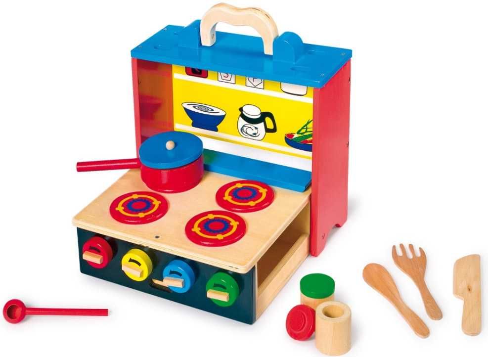 Legler Small Foot Dětská dřevěná mobilní kuchyňka - obrázek 1