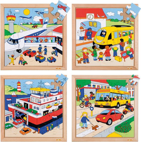 Transport puzzles - complete set of 4 - obrázek 1