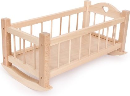 Legler Small Foot Dřevěná kolébka pro panenky přírodní - obrázek 1