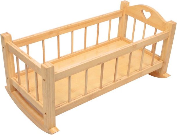 Legler Small Foot Dřevěná kolébka pro panenky přírodní - obrázek 3