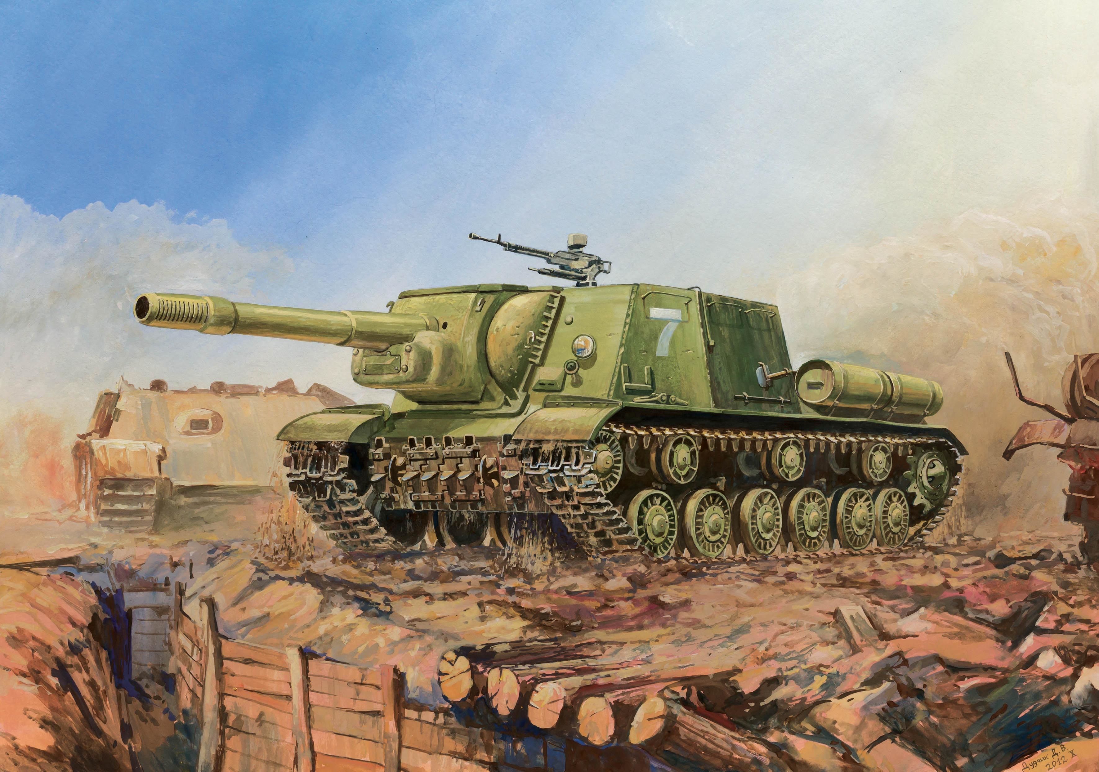 ZVEZDA Wargames (WWII) military 6207 - Siviet assault gun ISU-152 (1:100) - obrázek 2