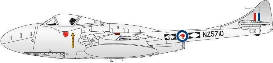 AIRFIX Starter Set letadlo A55204 - De Havilland Vampire T11 (1:72) - obrázek 2