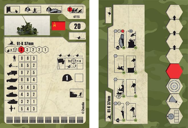 ZVEZDA Wargames (WWII) figurky 6115 - Soviet Anti-Aircraft Gun 61-K with Crew (1:72) - obrázek 3