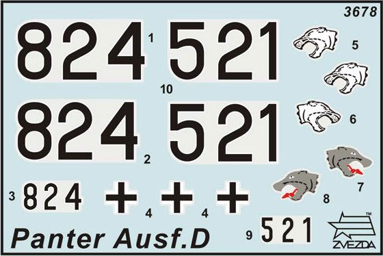ZVEZDA Model Kit tank 3678 - Panther Ausf.D (1:35) - obrázek 8