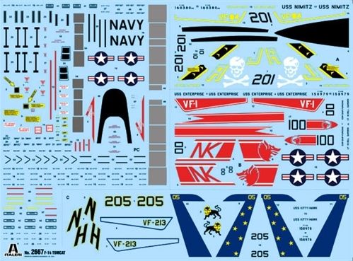 ITALERI Model Kit letadlo 2667 - F-14A TOMCAT (1:48) - obrázek 3