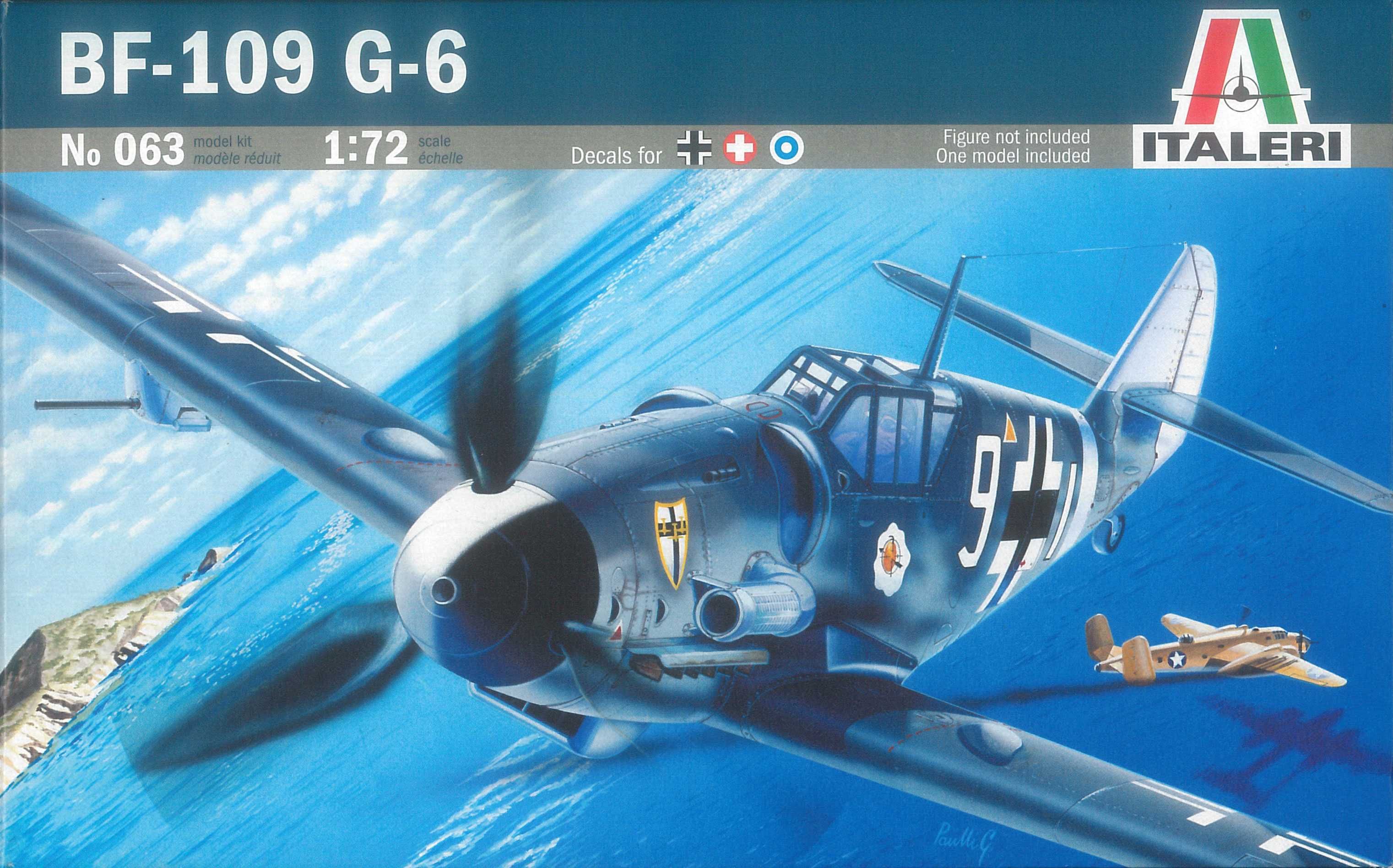 ITALERI Model Kit letadlo 0063 - BF-109 G-6 (1:72) - obrázek 1