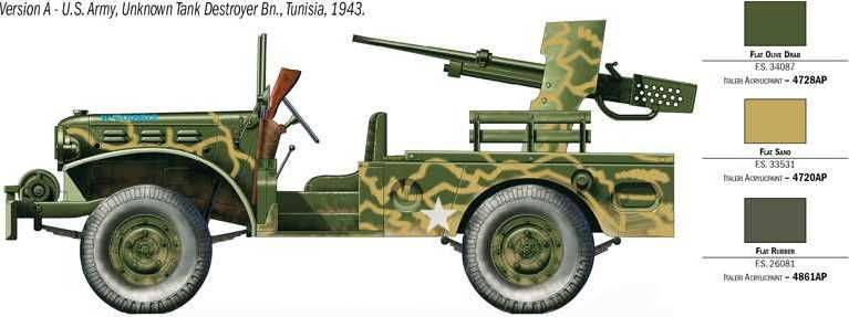 ITALERI Model Kit military 6555 - M6 GUN MOTOR CARRIAGE WC-55 (1:35) - obrázek 2