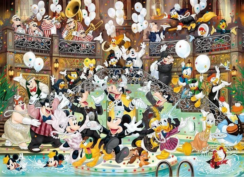 CLEMENTONI Puzzle Mickeyho oslava 1000 dílků - obrázek 1