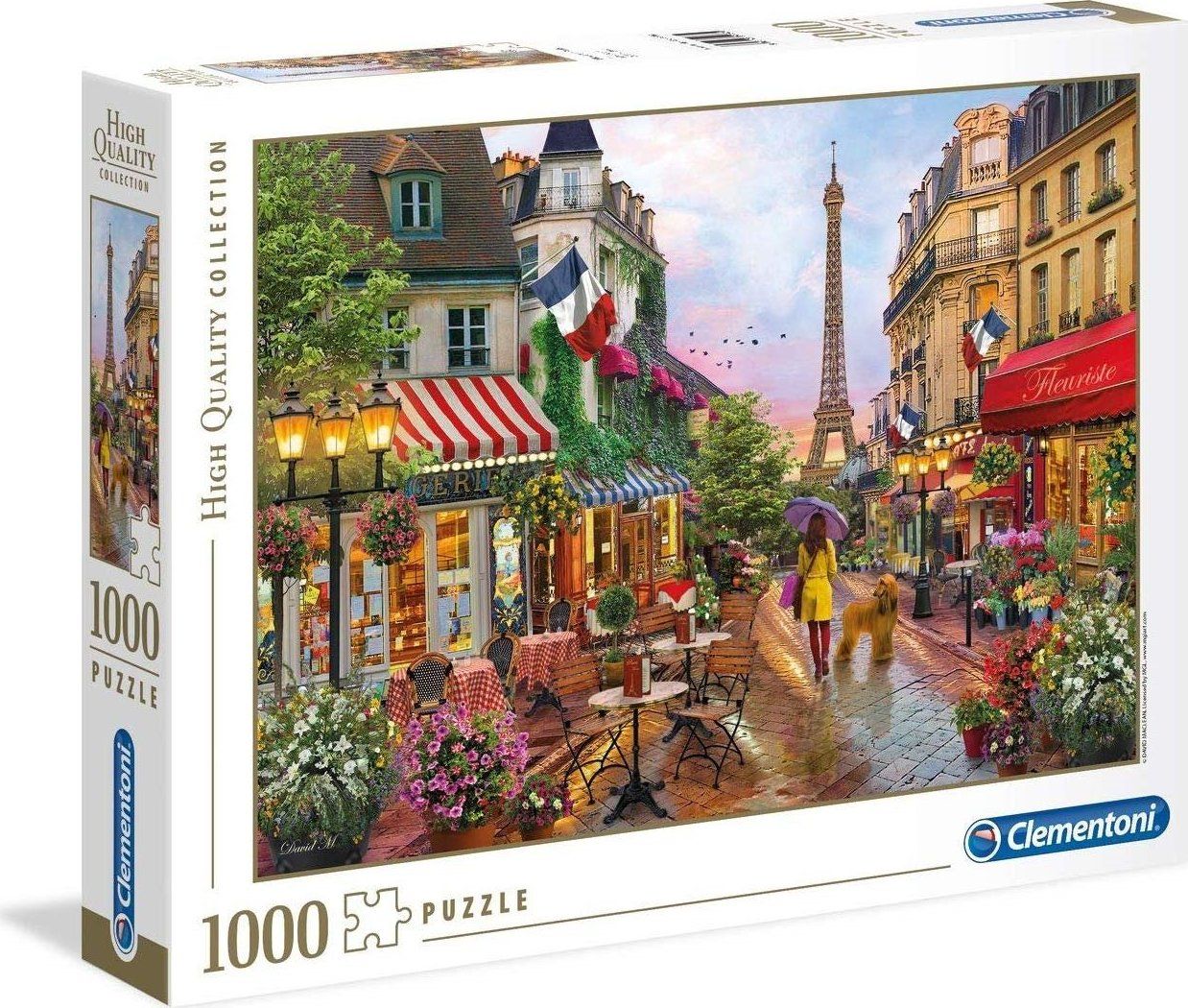 CLEMENTONI Puzzle Květinový trh v Paříži 1000 dílků - obrázek 2