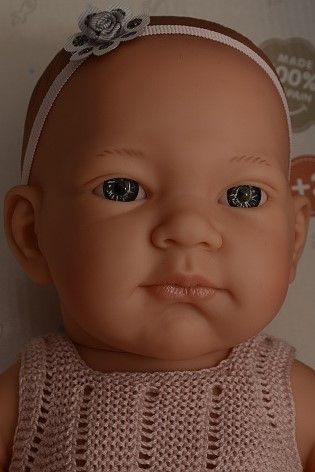 Realistické miminko - holčička - Pikolin - růžové šatičky - obrázek 1