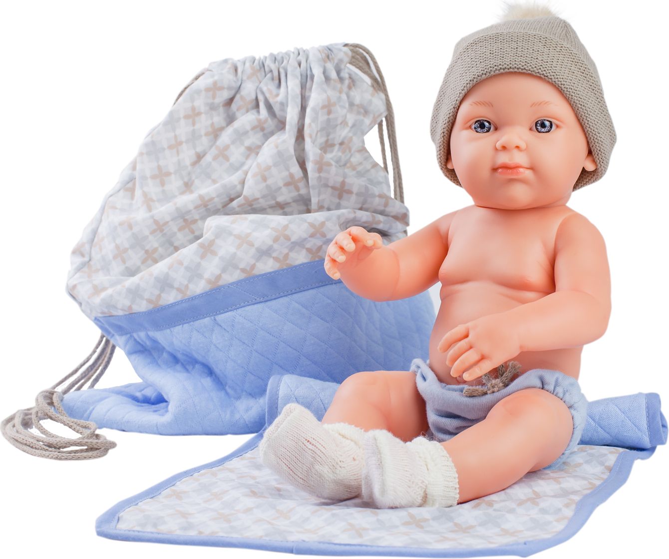 Realistické miminko - chlapeček - Mini pikolin s vakem - obrázek 1