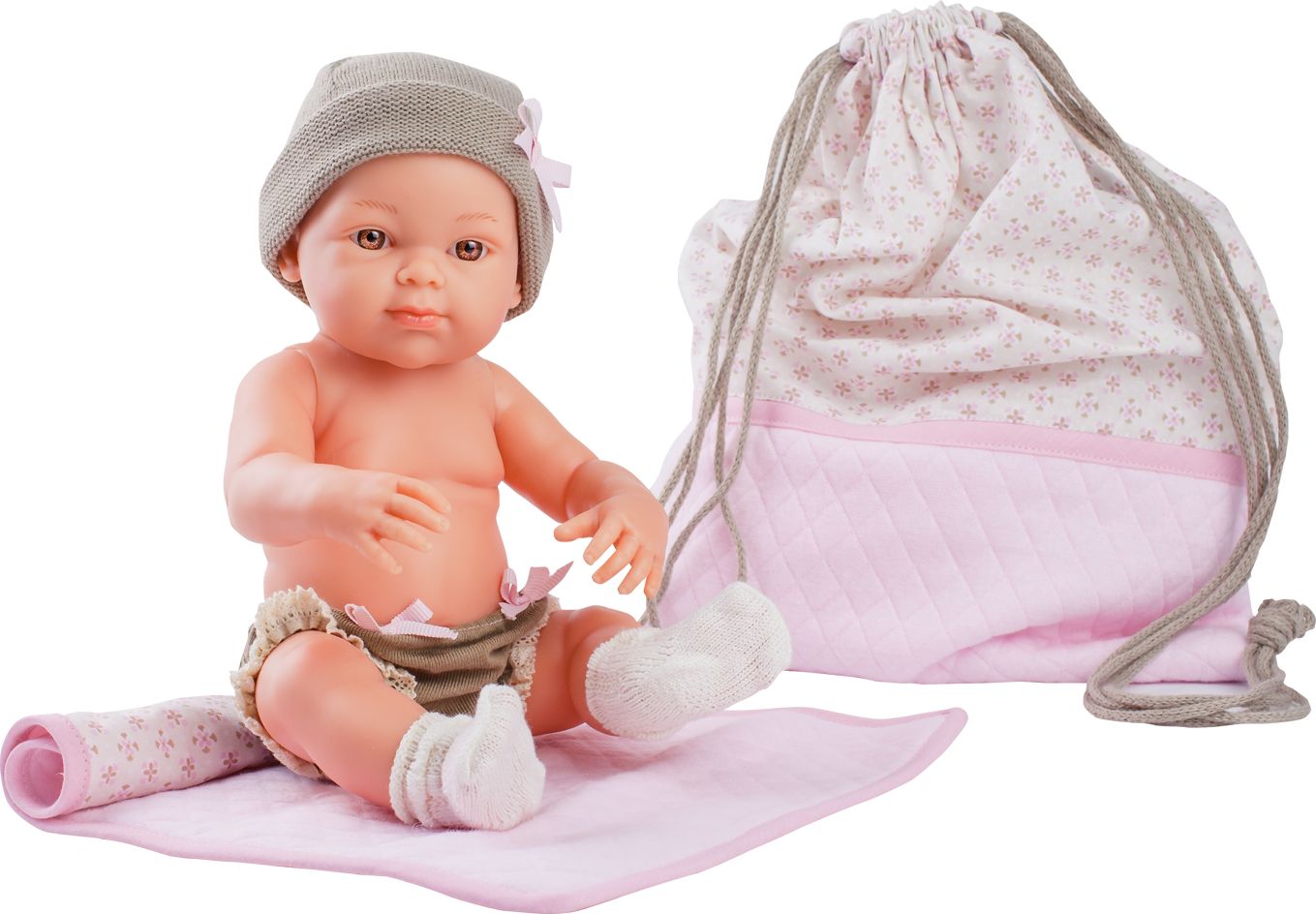 Realistické miminko - holčička - Mini pikolin s vakem - obrázek 1