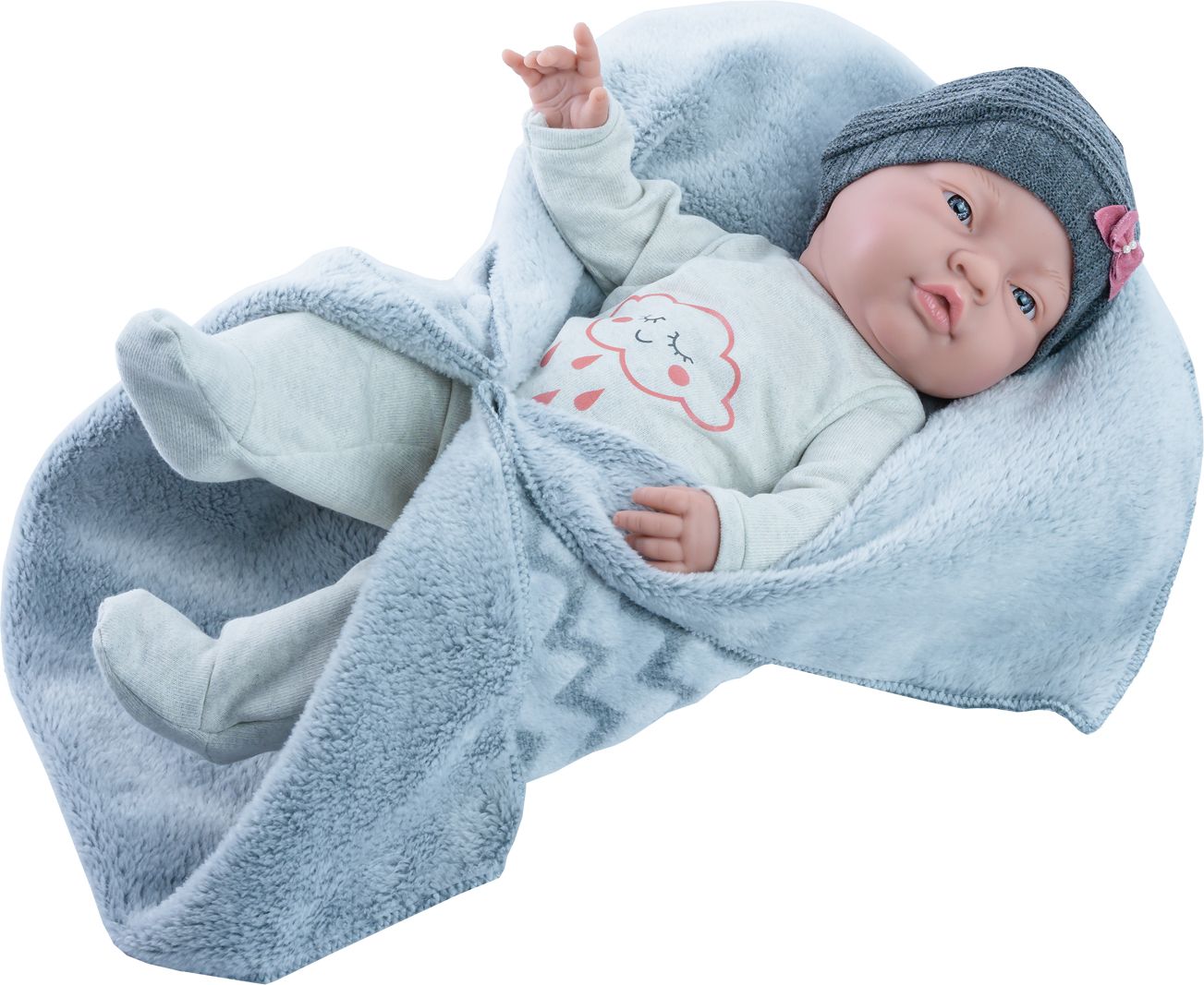Realistické miminko - holčička Natálka na dečce - obrázek 1