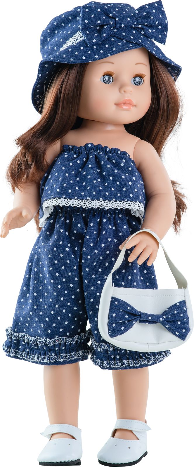 Realistická panenka Emily v letním overalu od firmy Paola Reina - obrázek 1