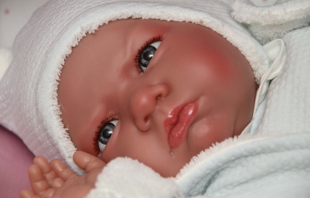 Reborn miminko -  Můj první reborn -modrá čepice -  od Antonio Juan - obrázek 2