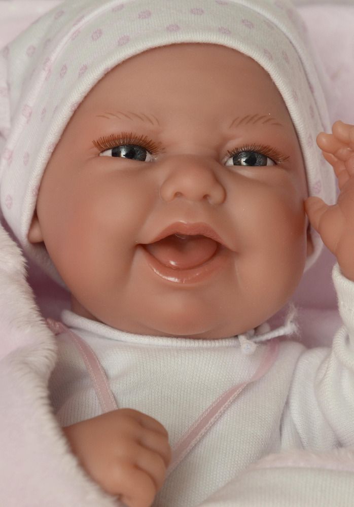 Realistické miminko Antonio Juan - holčička Clara na dečce - obrázek 1