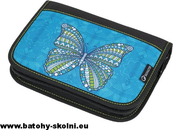 Školní jednopatrový penál Motýl Mercury 9 B Bagmaster - obrázek 1