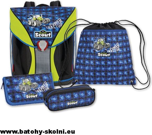 Školní batoh Scout Nano 4 dílný set Power Tractor - Doprava Zdarma - obrázek 1