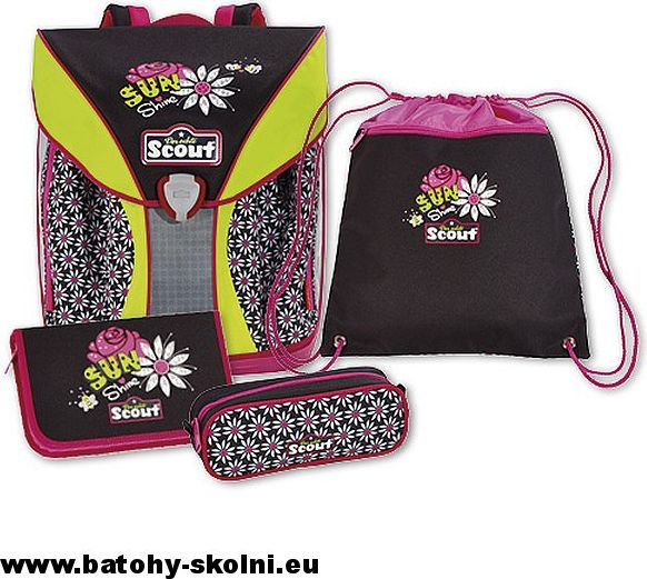 Školní batoh Scout Nano 4 dílný set Sunshine - Doprava Zdarma - obrázek 1