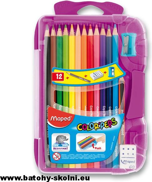Školní pastelky Maped Color Peps Smart Box růžový 15 barev - obrázek 1