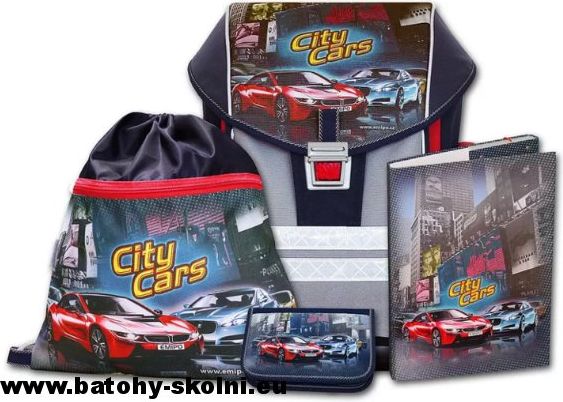 Školní aktovka Emipo 4 dílný set Ergo One > varianta City Cars - obrázek 1