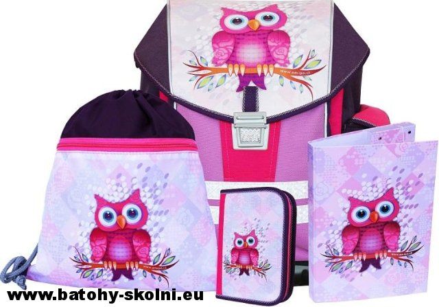 Školní aktovka Emipo 4 dílný set Ergo One > varianta Sova - obrázek 7