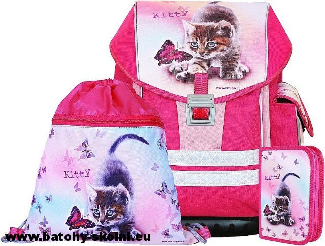 Školní aktovka Emipo 3 dílný set Ergo One > varianta Kitty - obrázek 8
