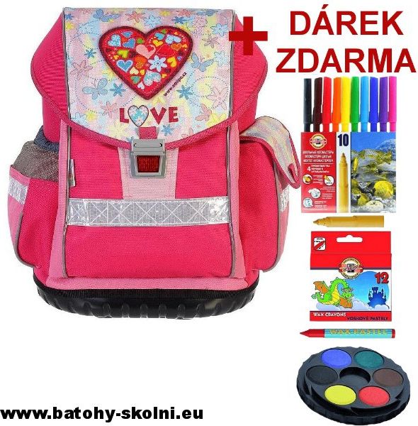 Školní batoh Emipo Ergo Two Love srdce - Doprava Zdarma - obrázek 1