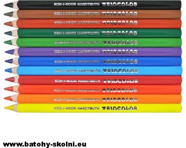 Trojhranné silné pastelky Koně Koh-i-noor TR9 3142-12 barev - obrázek 2