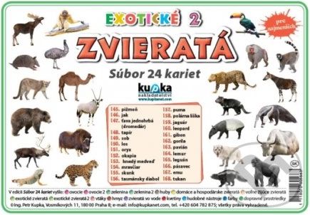 Súbor 24 kariet - Zvieratá (exotické 2) - Petr Kupka - obrázek 1