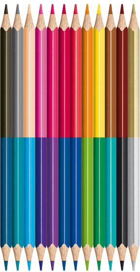Školní trojhranné pastelky Maped Color Peps Duo 12ks - 24barev - obrázek 3