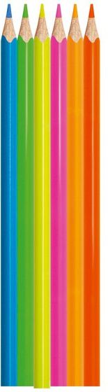 Školní trojhranné pastelky Maped Color Peps Fluo 6 ks barev - obrázek 3