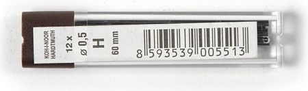 Tuhy do mikrotužky Koh-i-noor 4152 tvrdost H průměr 0.5 mm grafitové - obrázek 1