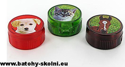 Ořezávátko dvojité Kum 208M2 Animals 3410321 zvířátka s kontejnerem - obrázek 1